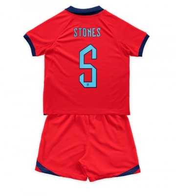 England John Stones #5 Replika Babytøj Udebanesæt Børn VM 2022 Kortærmet (+ Korte bukser)